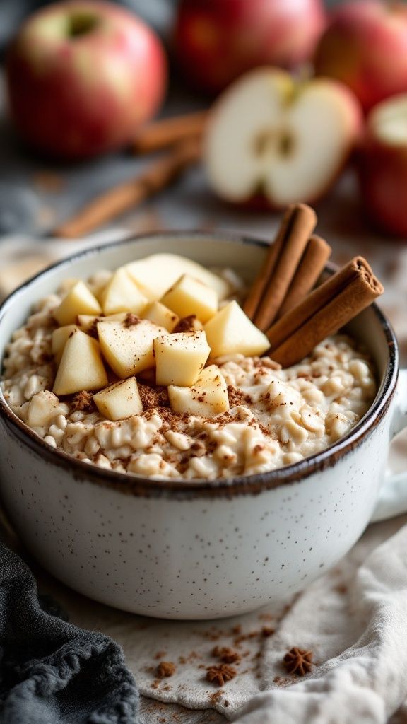 Coconut Cinnamon Apple Protein Oats 🍎🥥